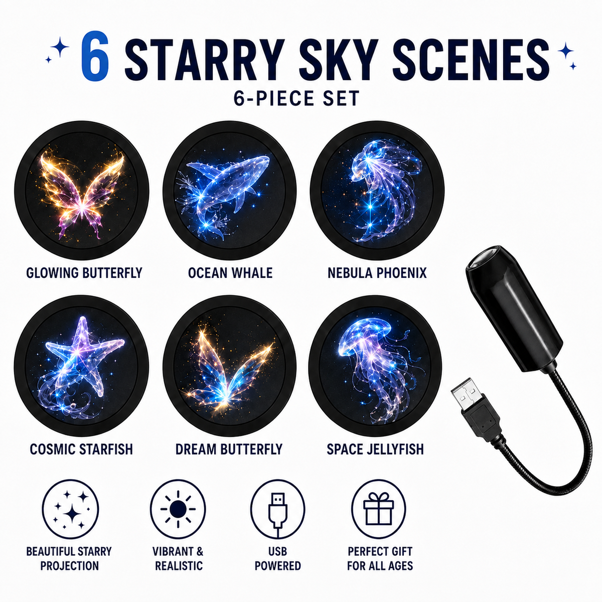 BVJ®✨Plug-&-Play HD Christmas Projector – 6 or 10 Festive Scenes(📦Buy 3 Free Shipping)
