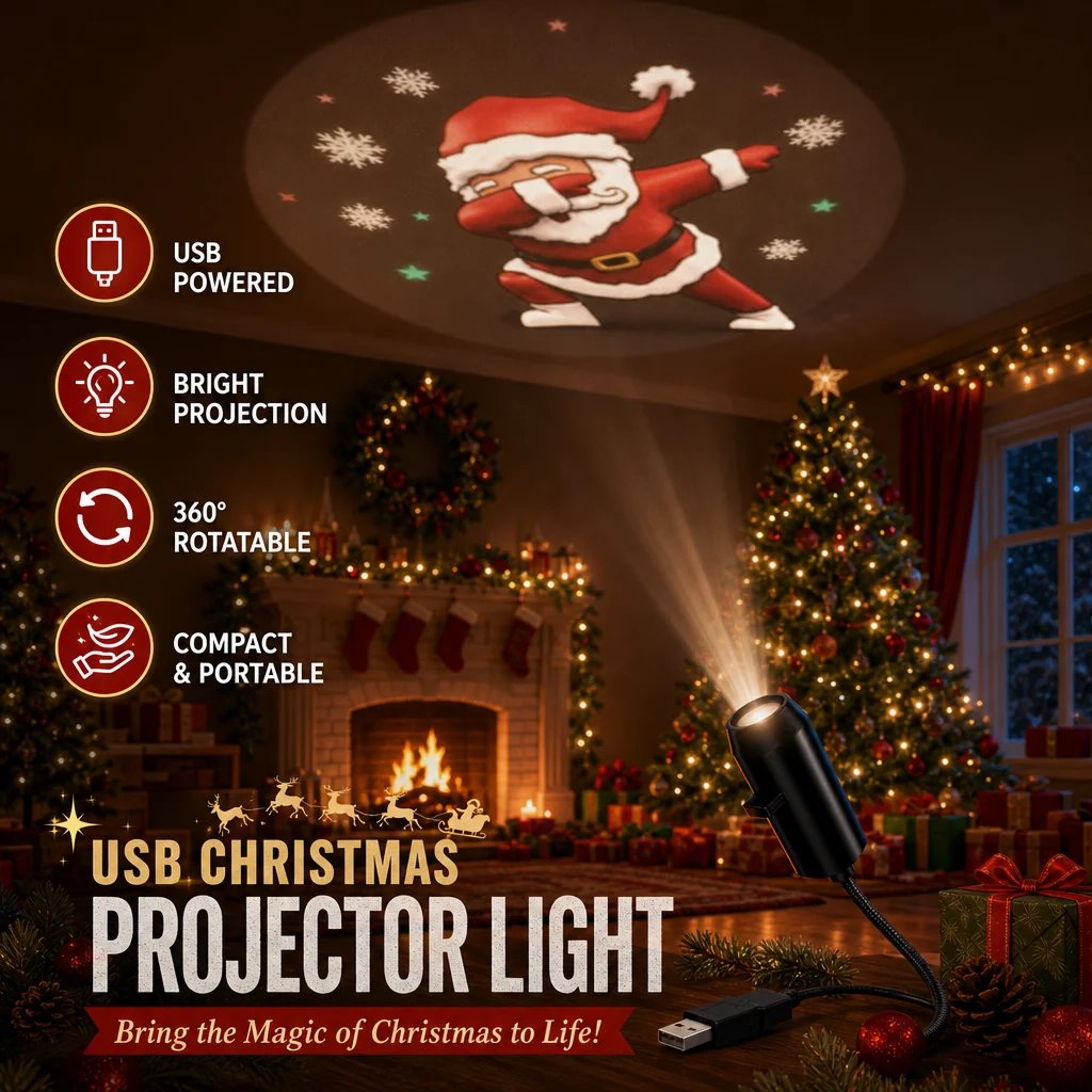 BVJ®✨Plug-&-Play HD Christmas Projector – 6 or 10 Festive Scenes(📦Buy 3 Free Shipping)