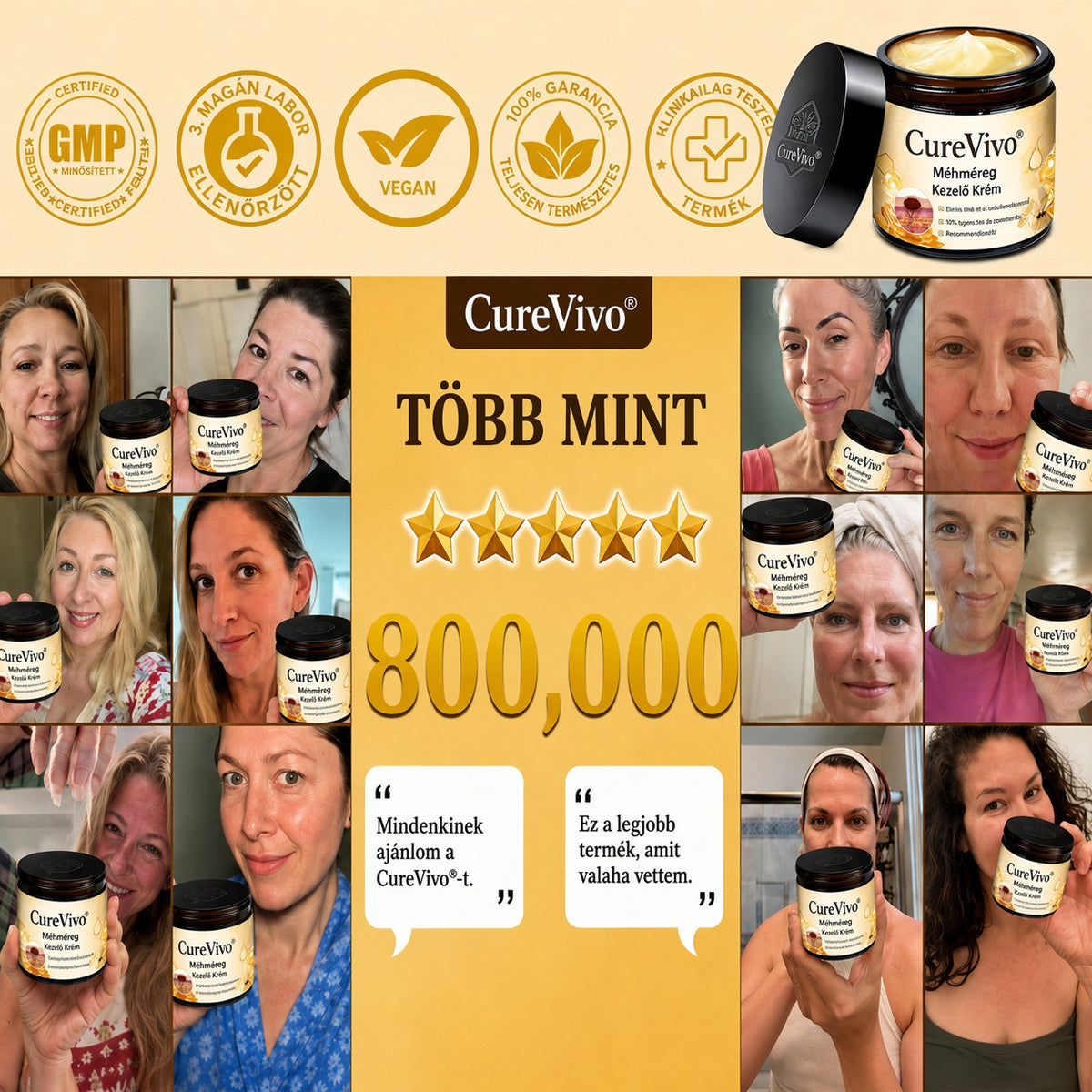 🔥  LIMITÁLT AJÁNLAT 👨‍⚕️🐝🌿 60% KEDVEZMÉNY | CureVivo® Méhméreg Bőrápoló Krém🐟3️⃣