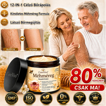 🔥  LIMITÁLT AJÁNLAT 👨‍⚕️🐝🌿 60% KEDVEZMÉNY | CureVivo® Méhméreg Bőrápoló Krém🐟3️⃣