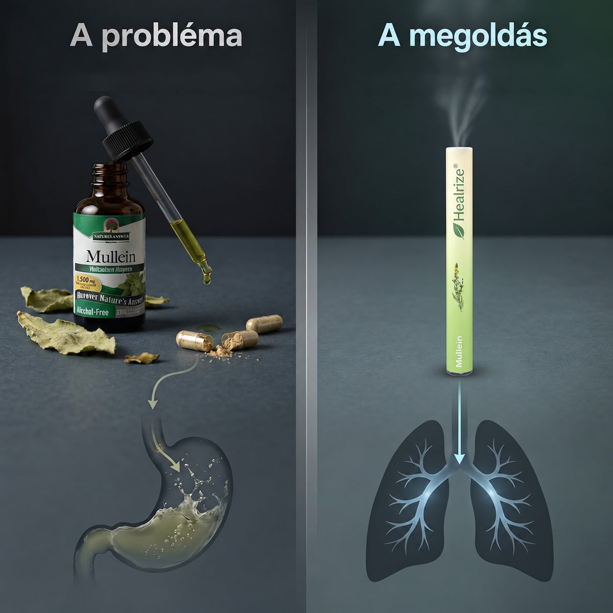 【Hivatalos Webáruház】Healrize® Gyógynövényes Ökörfarkfű Tüdőtisztító & Légzéskönnyítő Inhalátor 🌿 (Köhögéscsillapítás, nyákoldás, nehézlégzés és dohányos tüdő ápolása) 🚚 Készl🐟3️⃣