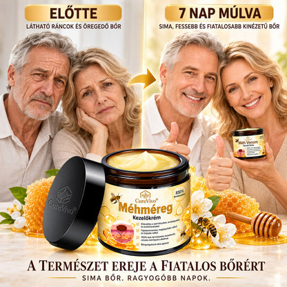 🔥  LIMITÁLT AJÁNLAT 👨‍⚕️🐝🌿 60% KEDVEZMÉNY | CureVivo® Méhméreg Bőrápoló Krém🐟3️⃣