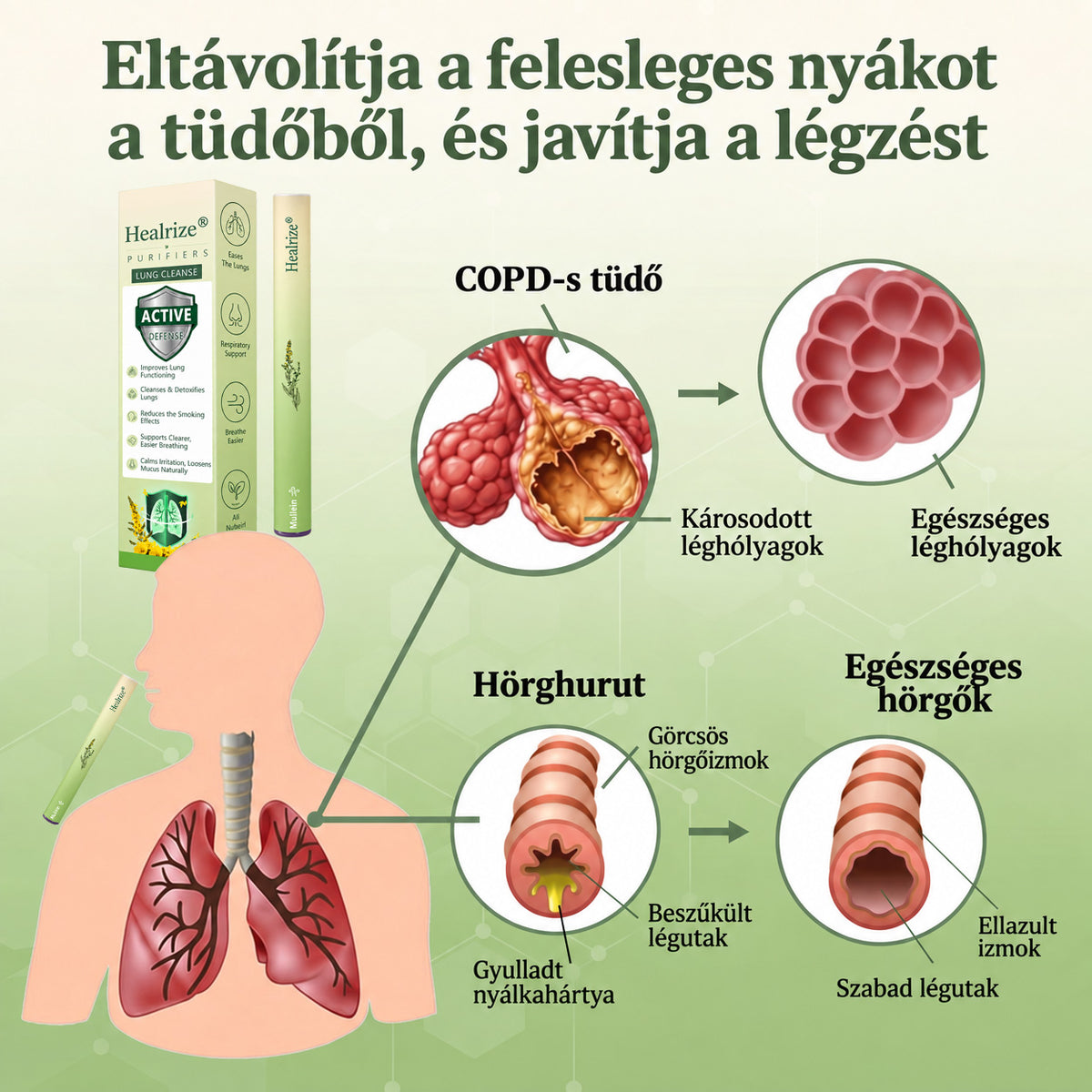 【Hivatalos Webáruház】Healrize® Gyógynövényes Ökörfarkfű Tüdőtisztító & Légzéskönnyítő Inhalátor 🌿 (Köhögéscsillapítás, nyákoldás, nehézlégzés és dohányos tüdő ápolása) 🚚 Készl🐟3️⃣