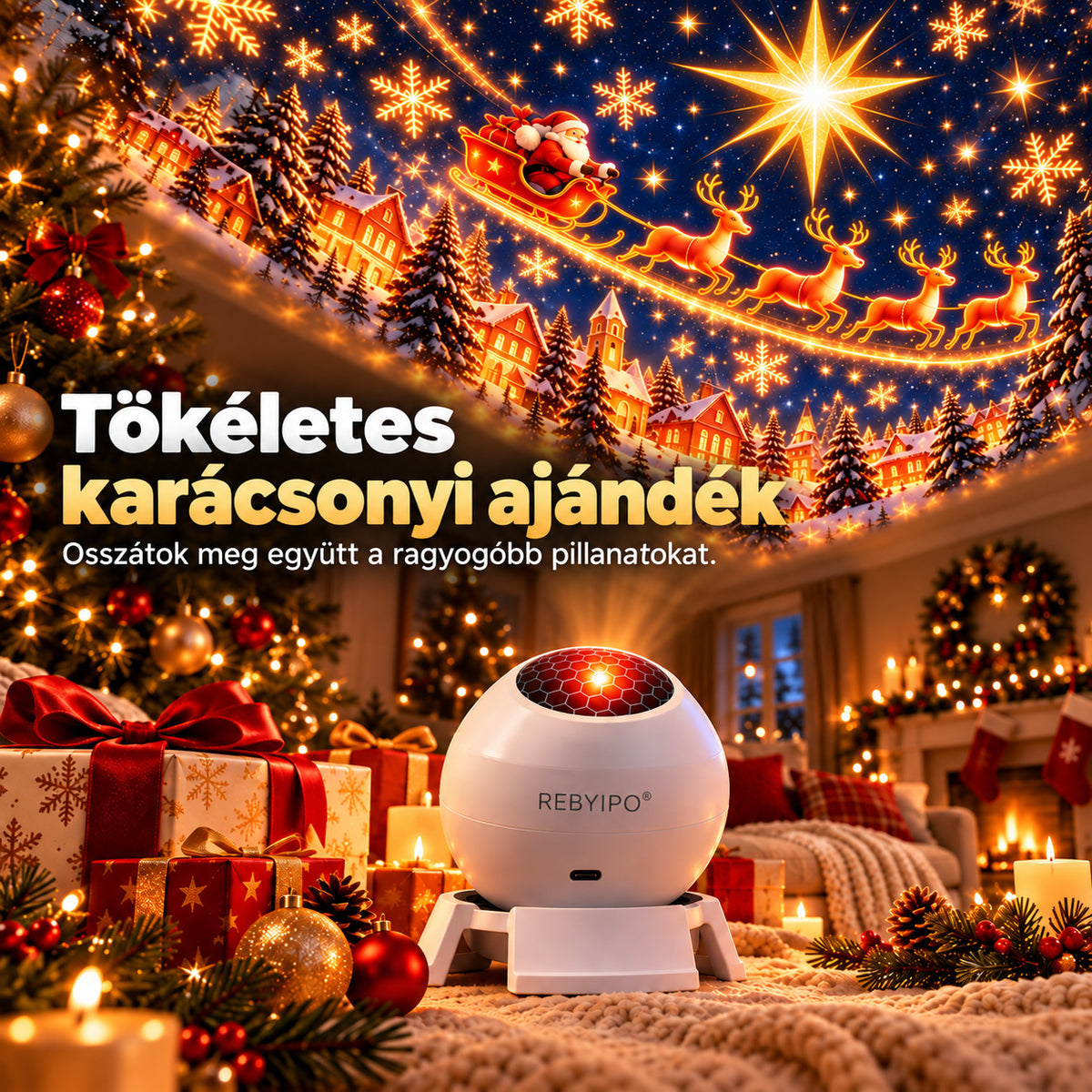 REBYIPO®🎄🎅🎁 Varázslatos karácsonyi fények ✨ Gyújtsd fel az ünnep varázsát🐟1️⃣