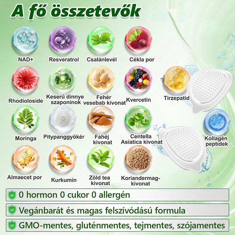 Hivatalos Bolt | 🩹🌞 CureVivo® Moringa · Berberine × NAD+ 10-az-1 Haladó Nano Mikrotű Tapasz (Naponta csak egyszer, látható változás 7 nap alatt) ✅ Elhízás, laza bőr, cukorbetegség, alvási apnoe, ízületi problémák és még több ellen