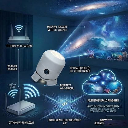 🦄 1️⃣UTOLSÓ NAP: -70% KEDVEZMÉNY 丨🎇💡REBYIPO® intelligens éjszakai fény projektor — 5D hologramos csillagos ég és óceán projektor 🌠