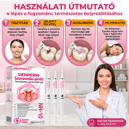 🧚‍♀️☘️🦷HEATWOLF® DenPerm – Természetes fogzománc-töltő gél a fogszuvasodás helyreállítására