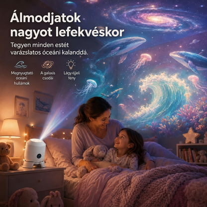 🦄 1️⃣UTOLSÓ NAP: -70% KEDVEZMÉNY 丨🎇💡REBYIPO® intelligens éjszakai fény projektor — 5D hologramos csillagos ég és óceán projektor 🌠